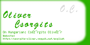 oliver csorgits business card